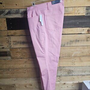 Talbots Flawless Slim Ankle Jeans Pink 16W NEW
